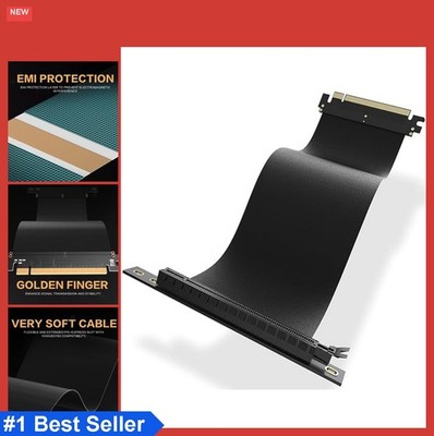 PCIe 3.0 Riser Cable 16x 25cm Flexible GPU Extender 90 Degree Vertical Mount