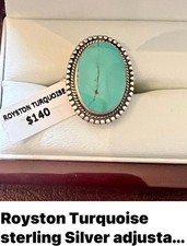 Sterling Silver Royston Turquoise Adjustable Ring
