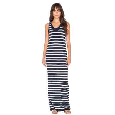 【新品】　striped sleeveless long dress Splendid striped sleeveless maxi dress navy and white size XS | eBay