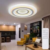 Deckenlampe Rundleuchte Deckenleuchte Weiß Anthrazit Dimmbar Fernbedienung Led