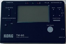 Korg TM-60 Tuner Metronome Combo Guitar String Bass Wind Instrument LCD Black
