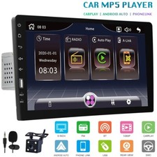 9" Single Din Car Stereo MP5 Carplay Radio Touch Screen Bluetooth Player Camera