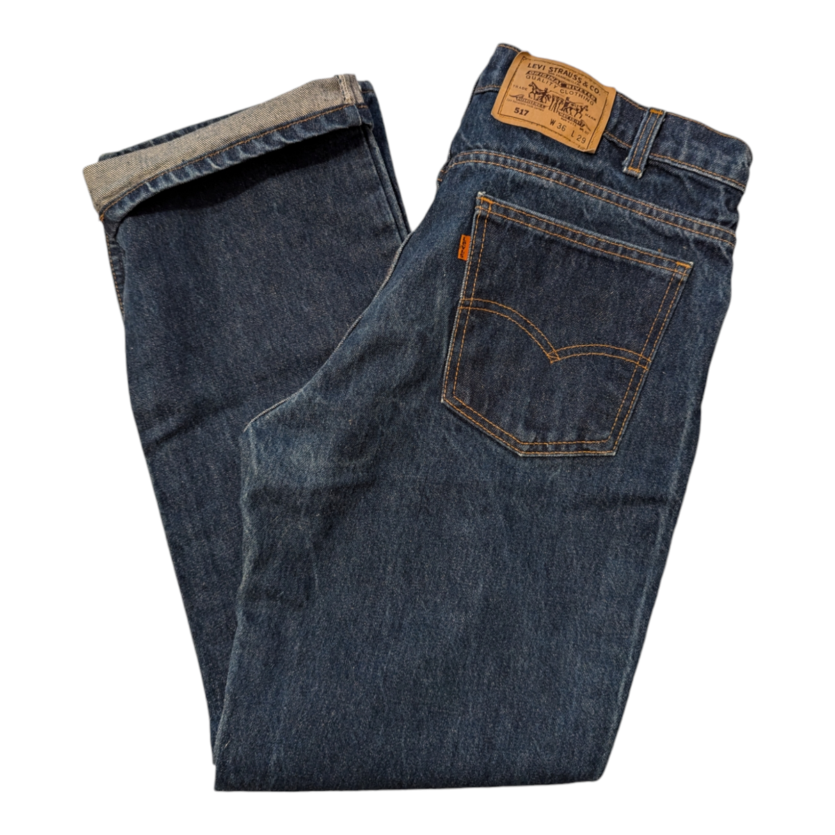 Vintage 1980s Levi's 517 Orange Tab Jeans 36 x 29 Measured Vintage 1980s Levi's 517 Orange Tab Jeans 36 x 29 Measured
