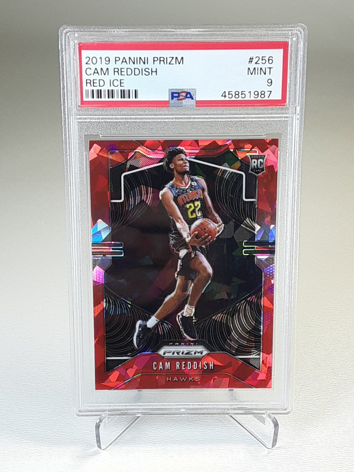 Cam Reddish 2019-20 Panini Prizm Red Ice Rookie Card SP RC #256 PSA 9