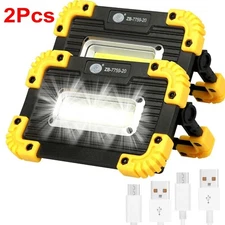 Rechargeable COB LED Work Light Spotlight Floodlight Camping Emergency Flashligh