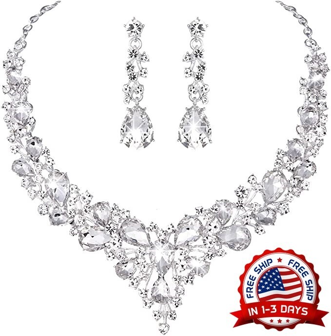 juego de collar y aretes regalo para mama esposa mujer mi novia boda  joyeria NEW