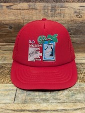 Vintage Cuba Mojito Recipe Red Mesh Snapback Trucker Hat