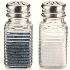 Glass Salt and Pepper Shaker Set – 2 Pack, Classic Retro Style, Stainless Steel