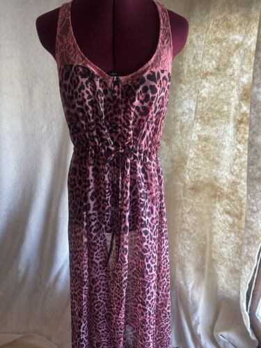 abito donna "Forever 21 Exclusive" tg. Maxi leopardo e pizzo rosa M nuovo senza etichette - Foto 2 di 5