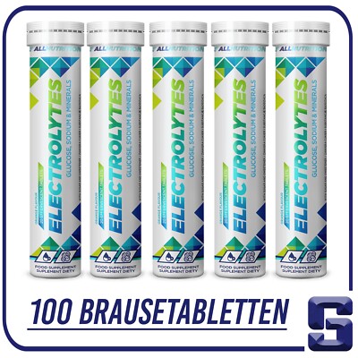 Allnutrition Electrolytes 5-er Set | 100 Brausetabletten Elektrolyte Orange