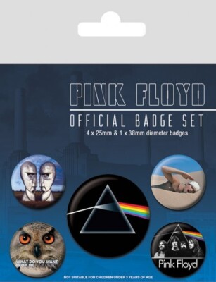 Button Badge 5er Pack PINK FLOYD - Dark Side Of The Moon 1x38 & 4x25mm BP80489