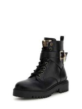 GUESS FLFOLSELE10 stivali biker anfibi platform donna pelle nero