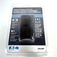 Eaton DAL06P Decorator Dimmer Switch With Preset, New Sealed - Color Change