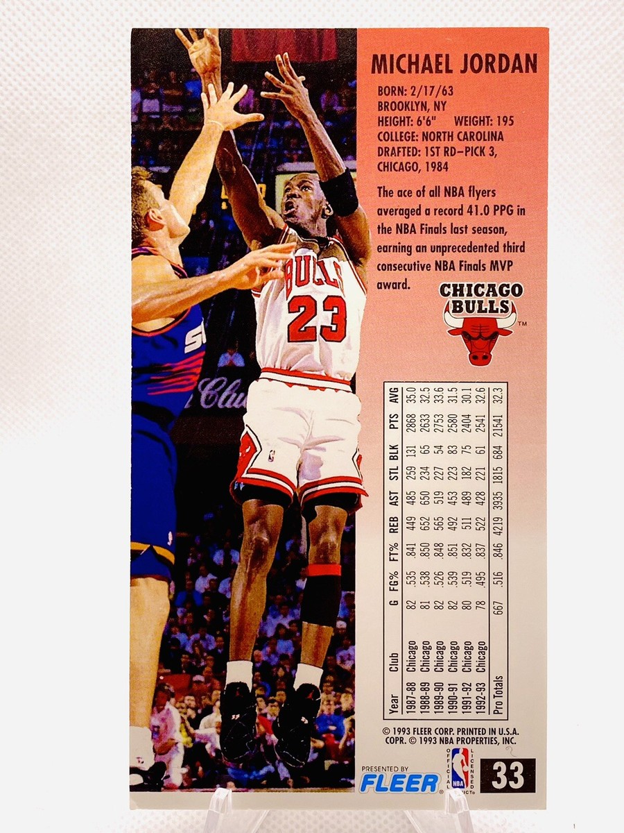 1993 FLEER NBA JAM SESSION MICHAEL JORDAN TALL CARD #33 | eBay