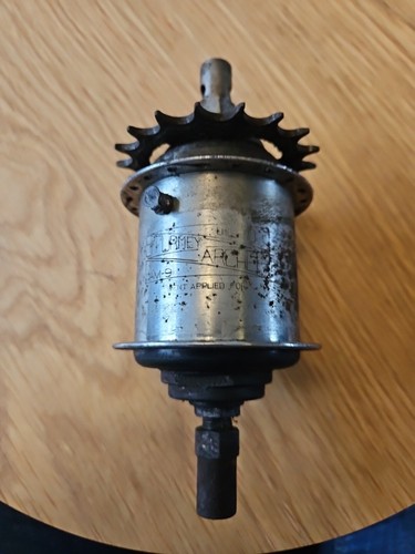 Vintage Sturmey Archer AM-9 3 Speed Rear Bicycle Hub 40H Chrome Body ...