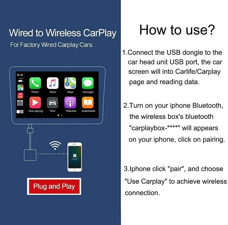SYNC 2 to SYNC 3 3.4 Upgrade Wireless Carplay Kit Fit for Ford Sync3 APIM NA223 - Image 4 of 4