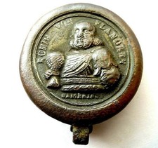 Antyczna głowa fajki pokrywa gwizdka GAMBRINUS KRÓL FLANDRII 19 wiek
