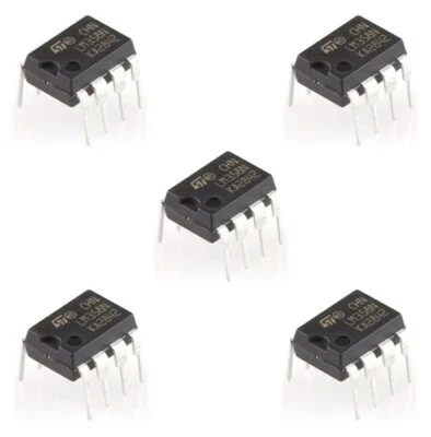 5 x LM358 DIP8 Dual Op Amp IC Low Power Operational Amplifier Audio Through Hole