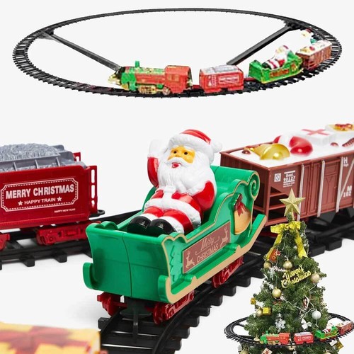Trenino per Albero di Natale Treno con Supporto per Centro Albero con Luci Suoni - Foto 7 di 8