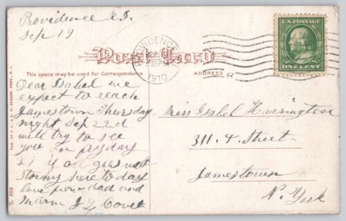 Postal Providence RI Fighting Flames Vanity Fair parque de atracciones publicada en 1910 - Imagen 2 de 5