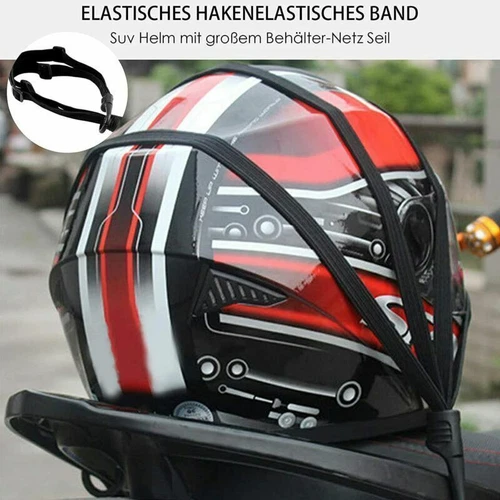 Motorcycle Retractable Helmet Luggage Elastic Rope Strap Net Holder Hook Buckle - Picture 6 of 12