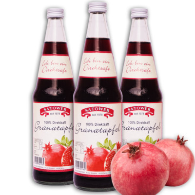 6 x 0,7l Granatapfelsaft pur (100% Direktsaft) - Original Satower