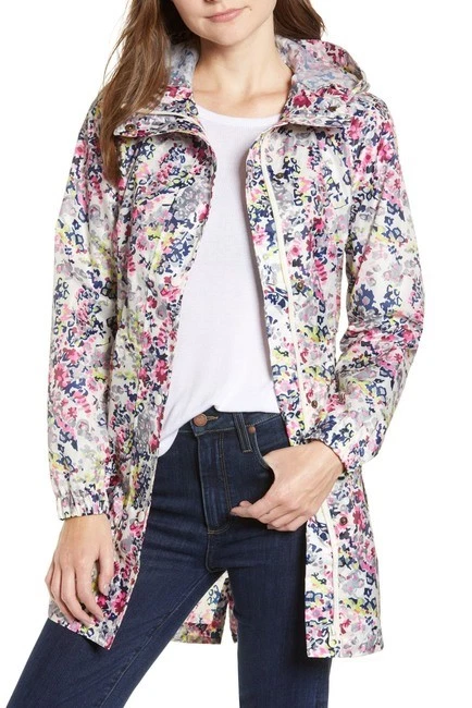Joules green floral raincoat 2025