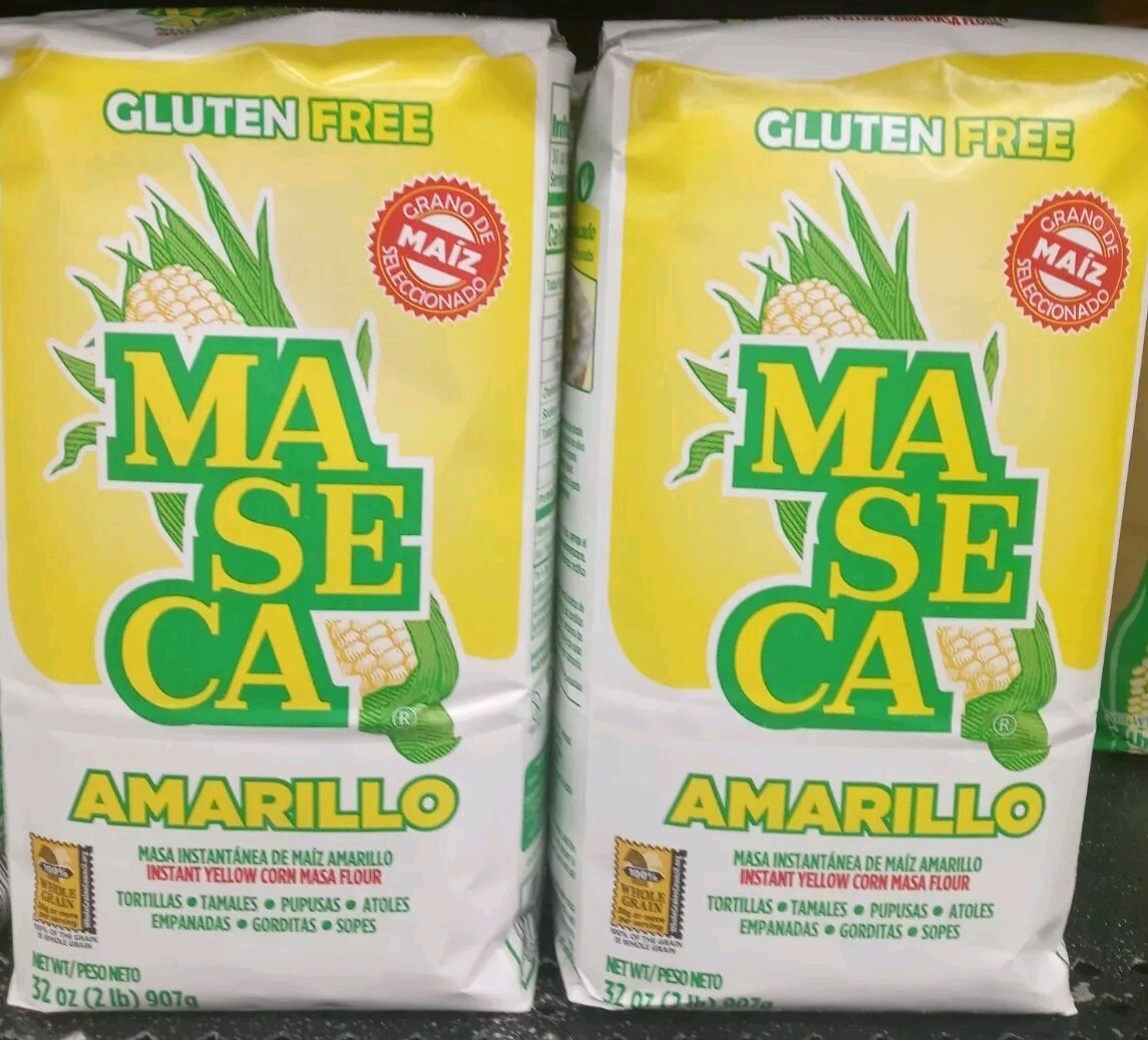 Harina de maíz Maseca amarilla~amarilla MASECA. Pack 2