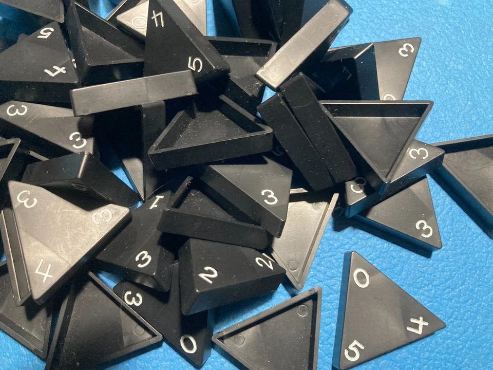 PRESSMAN Tri-Ominos Game - 56 Tiles BLACK - Complete set Triominos - Image 2 of 3