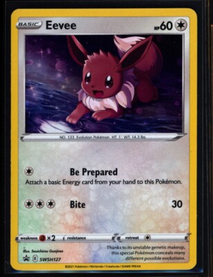 1x Pokémon TCG Eevee SWSH127 SWSH: Sword & Shield Promo Cosmos Holo NM 0404#1-10