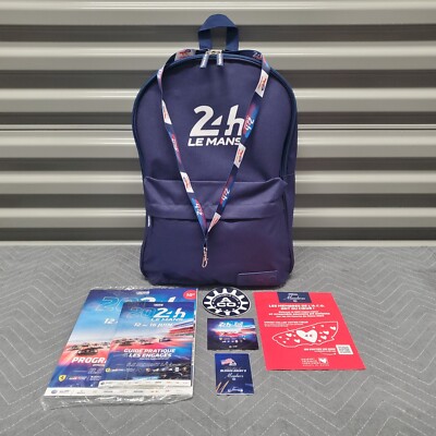 24 Hours of Le Mans Backpack & Event Program Race Day Merchandise From France