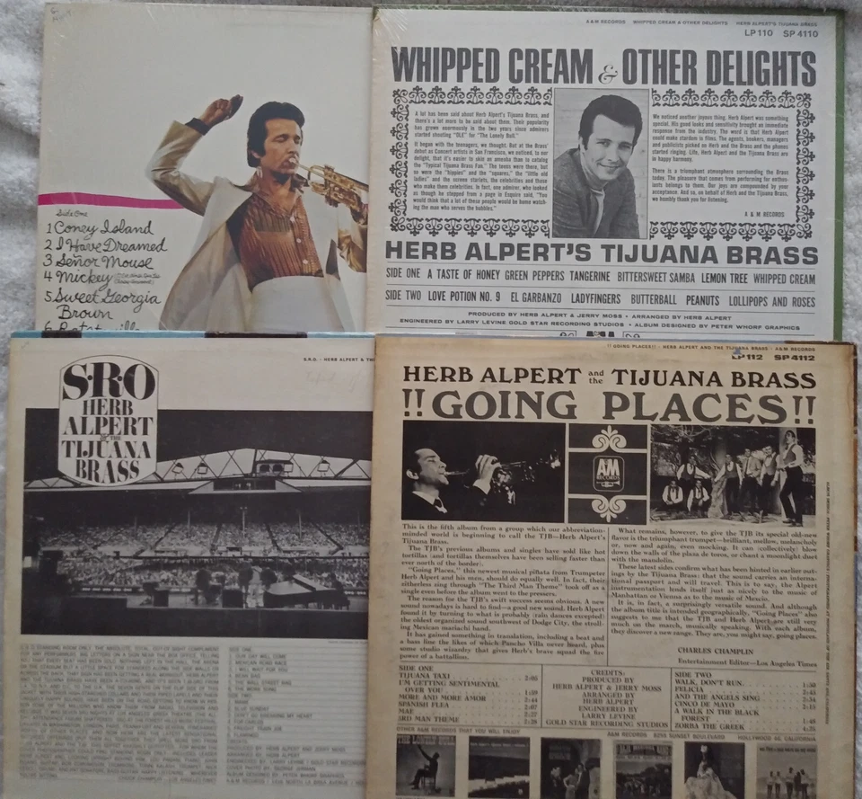 Herb Alpert & TJB - 4 Vinyl LP Lot - Whipped Cream/Going Places/Coney Isle/SRO - Image 2 of 3