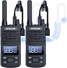 T1 FRS Walkie Talkie Set for Adults, Long Range Two-Way Radio, with Earpiece Fam