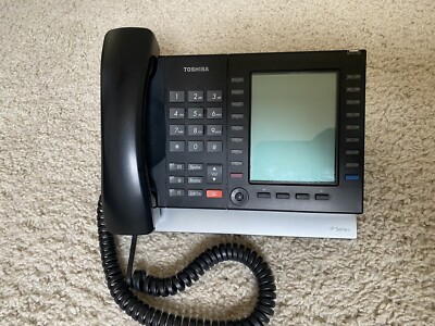 Toshiba IP Enterprise Phone IP5531-SDL Self Labeling VoIP Telephone 18 Button