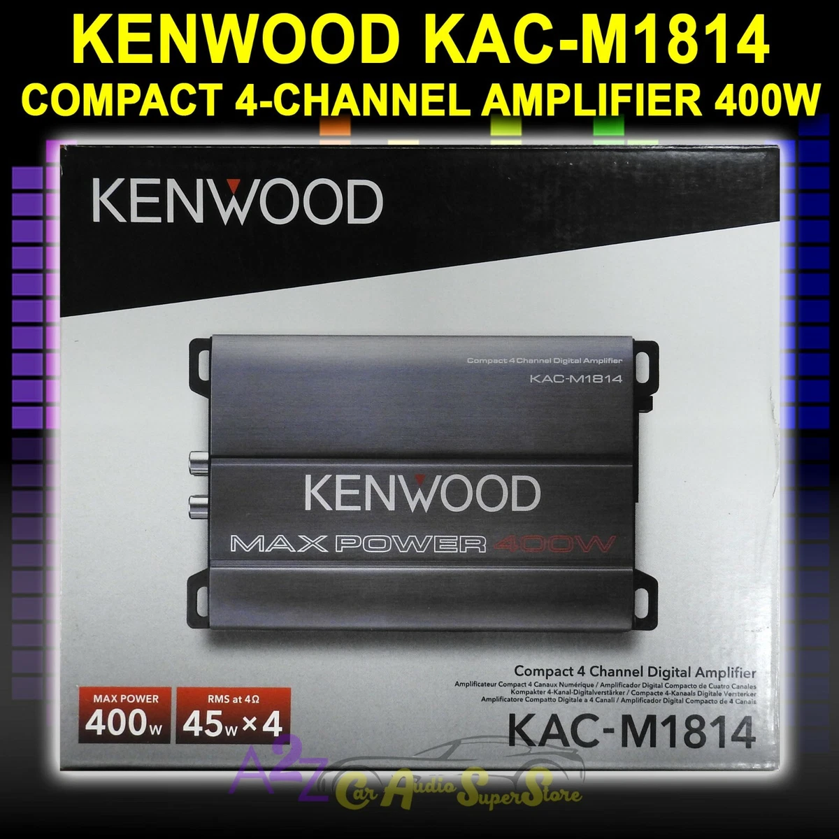 Kenwood KACM3004 Compact 4channel Car Amplifier — 50, 60 OFF