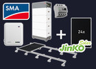 SMA Photovoltaikanlage 10kw Komplettpaket mit 11KWh Speicher Unterkonstruktion