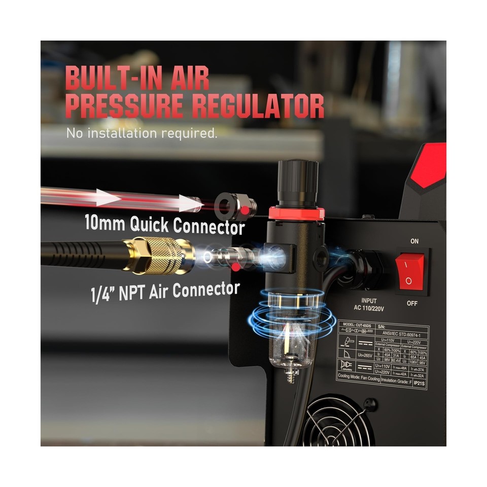 YESWELDER Plasma Cutter 65Amp NonHigh Frequency NonTouch Pilot Arc