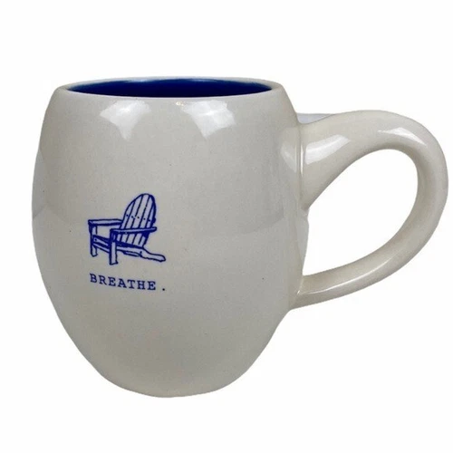 Rae Dunn M Stamped "Breathe" Adirondack Chair Mug