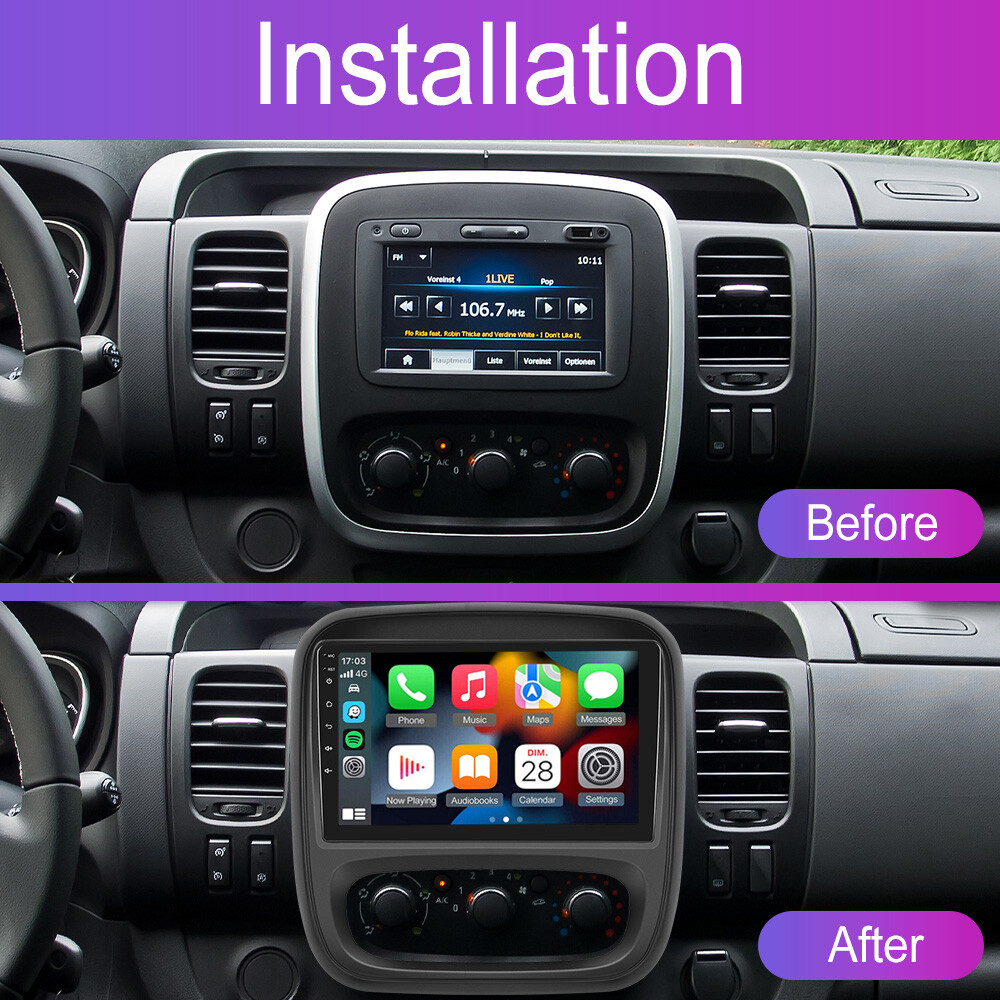 Haudio 9" Double Din Car Stereo With Wireless Apple CarPlay/Android Auto, HD Touchscreen Car Radio With Octa-Core, Mirror Link, 4 64GB, BT 5.1, Backup Camera, GPS, FM/AM Radio For All Vehicles - View #10