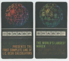 SHARP I.C. Desk Calculators 1970's VARI-VUE Lenticular Advertisement