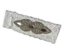 NEW WHITE SOFT LACE DIAMOND BRIDE'S WEDDING BRIDAL GARTER PARTY TOSS