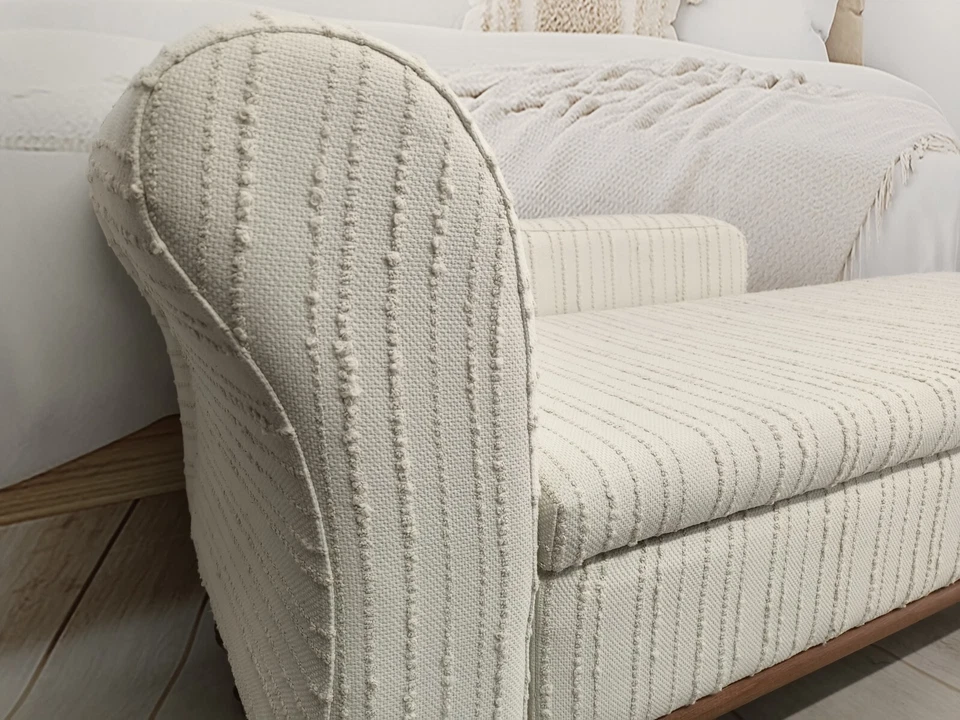 Upholstered sofa, Chaise lounge sofa, Reading chair, Modern sofa, Wood work sofa - Image 3 of 4