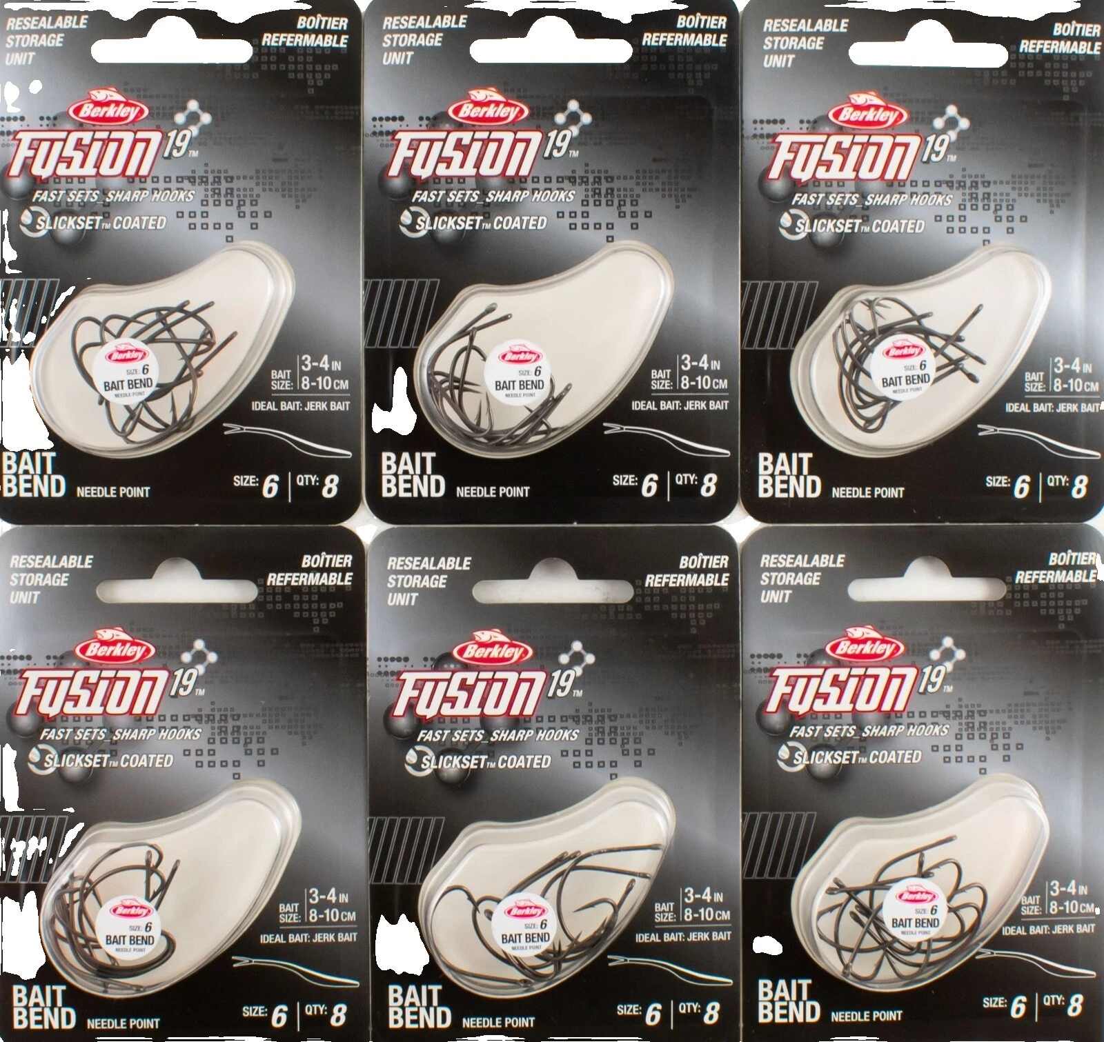 Plástico suave de agua dulce Berkley/Worm Hook Ganchos de Pesca