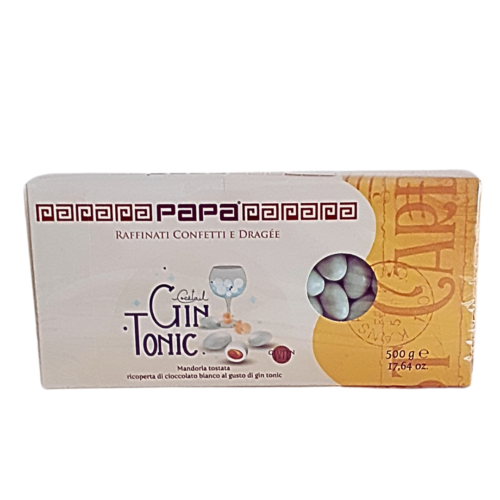 Papa Confetti al  Gin Tonic mandorla e cioccolato bianco senza glutine 500 gr - Foto 1 di 2