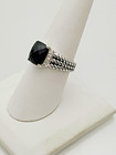 David Yurman Wheaton Ring 10mmx8 Black Onyx and Diamonds Size 7 — photo 2