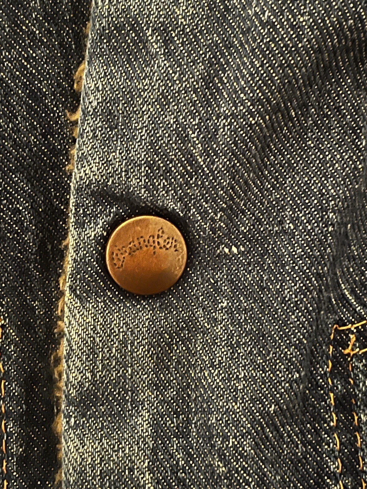 Vintage Kids Wrangler Blue Denim Jean Jacket Sherpa Lined Corduroy Youth Size 12