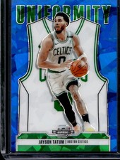 2020-21 Contenders Optic Jayson Tatum Uniformity Blue Cracked Ice SP Celtics