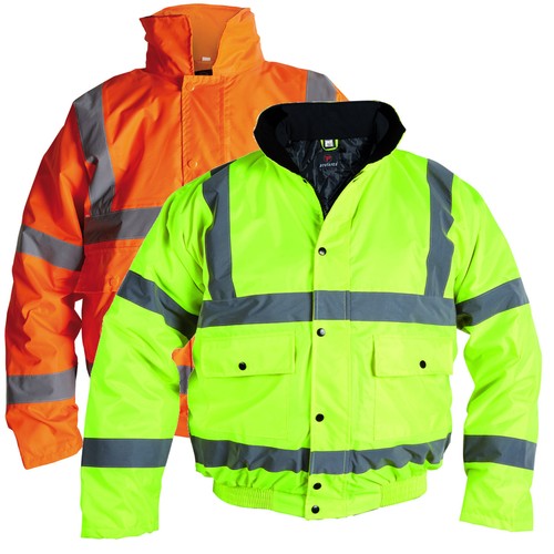 Premium Hi Vis Visibility Viz Bomber Long Jacket Heavy-duty Safety Work Coat - Foto 8