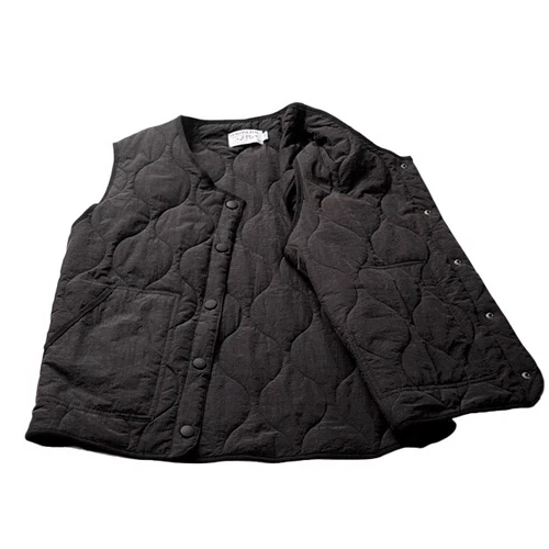 Mens Quilted Liner Vest Military Style Japanese Urban Outdoor Unisex coats - Bild 5 von 15