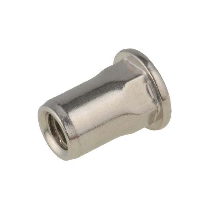 M10 Rivnuts Qty 10 Nutsert M10 Stainless Large Flange Half Hex Smooth Grips 1-3.5mm ...